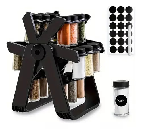 🧂 Organizador de Condimentos Carrusel Giratorio – 18 Puestos
