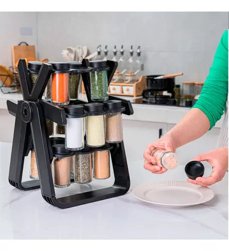 🧂 Organizador de Condimentos Carrusel Giratorio – 18 Puestos