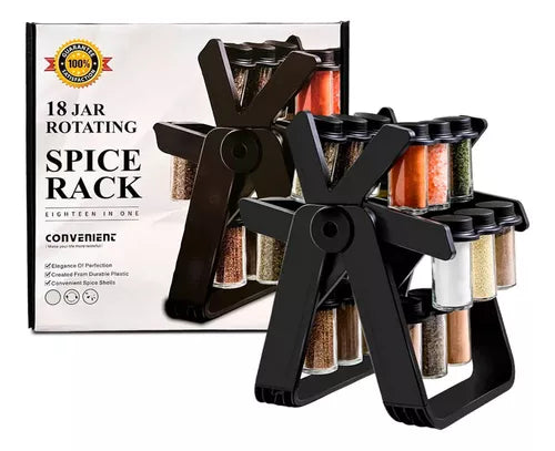 🧂 Organizador de Condimentos Carrusel Giratorio – 18 Puestos