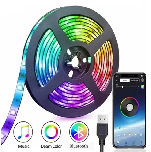 💡 Cinta LED RGB Autoadhesiva con Control Bluetooth