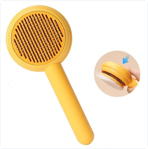 🐶🐱 Peine Autolimpiante para Mascotas – Diseño Calabaza 🎃